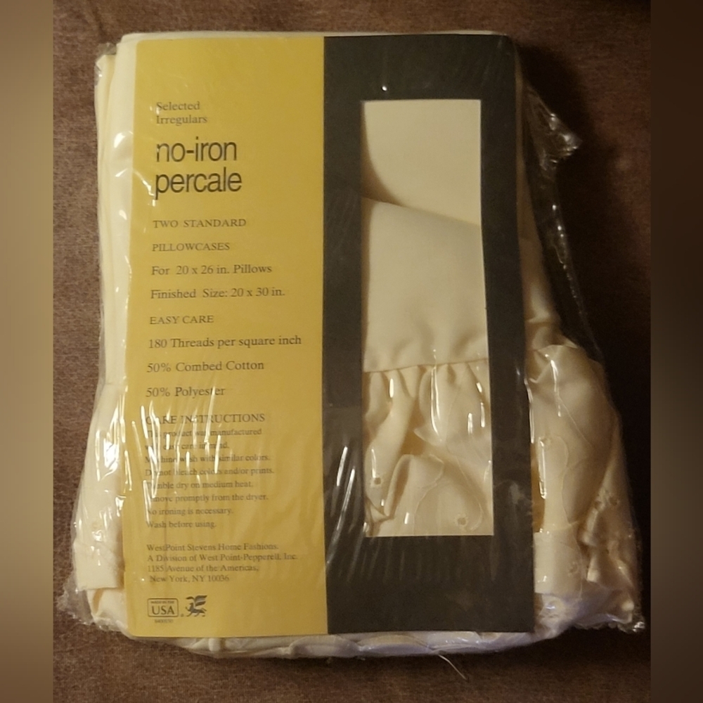 VINTAGE WESTPOINT SYEVENS HOME FASHION PERCALE 2 STANDARD PILLOW CASES ☆3For$25☆